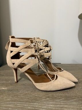 Aquazzura suede tie pumps